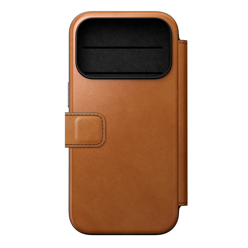 Folio Modern cuir iPhone 18 Pro English Tan