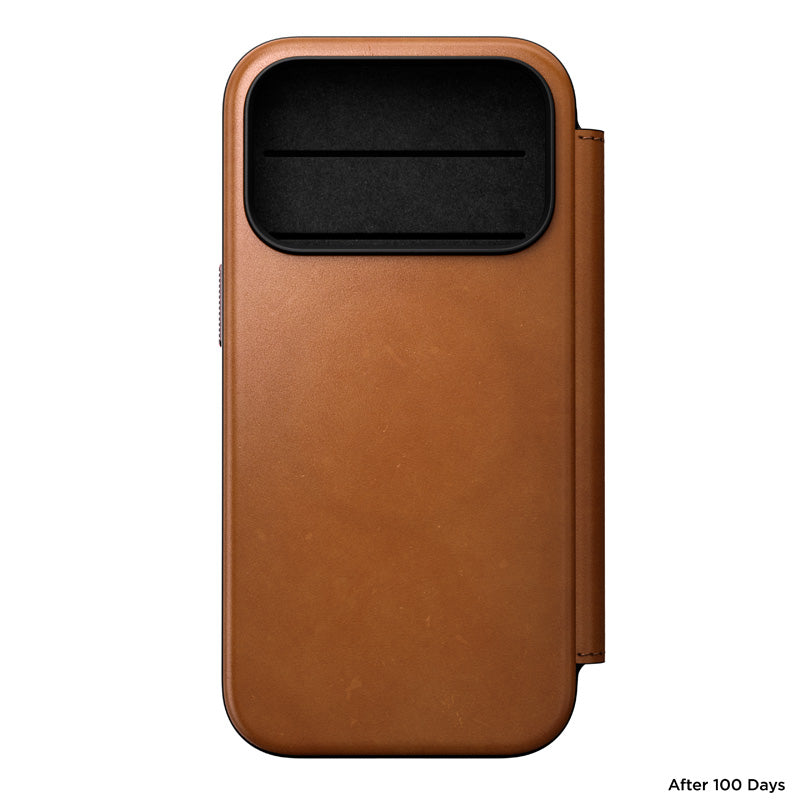 Folio Modern cuir iPhone 18 Pro English Tan