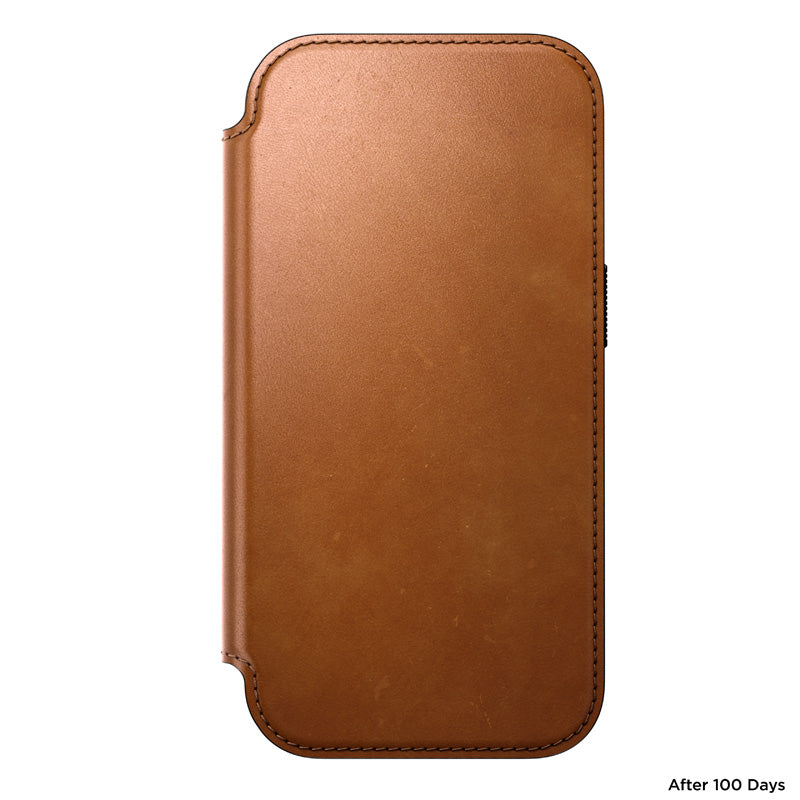 Folio Modern cuir iPhone 18 Pro English Tan