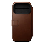 Folio Modern cuir iPhone 18 Pro Rustic Brown