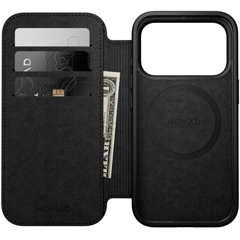 Folio Modern cuir iPhone 18 Pro Rustic Brown