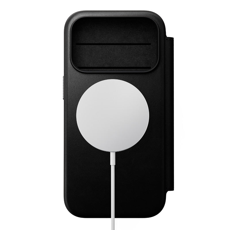 Folio Modern cuir iPhone 18 Pro Noir