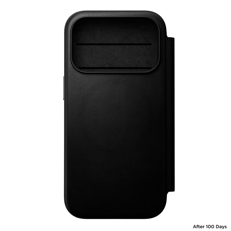 Folio Modern cuir iPhone 18 Pro Noir