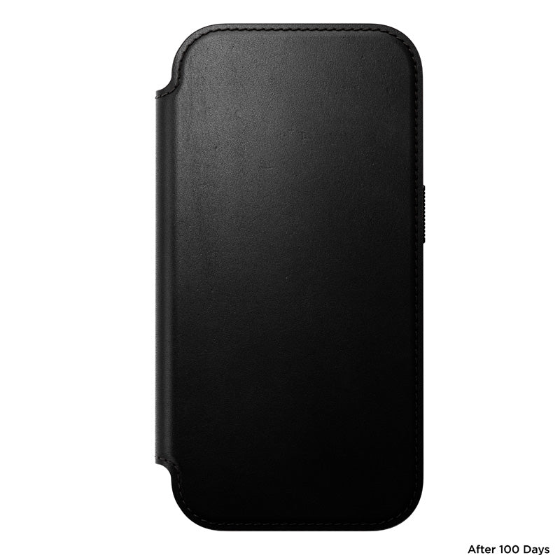 Folio Modern cuir iPhone 18 Pro Noir