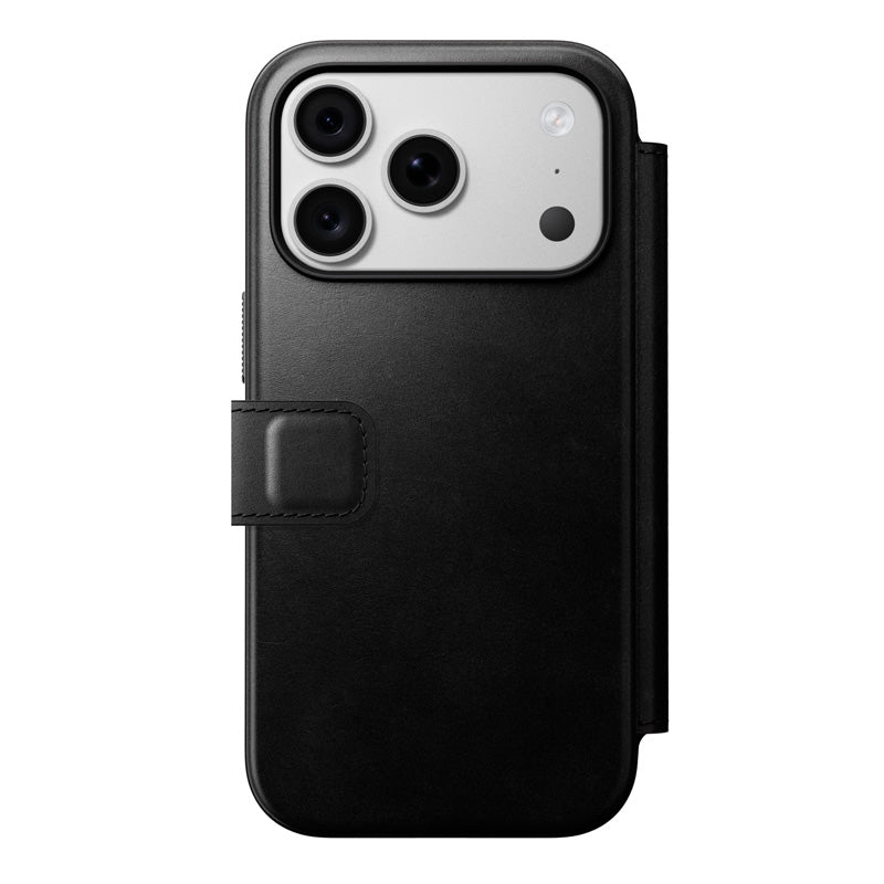 Folio Modern Cuir Horween iPhone 18 Pro / 17 Pro Noir