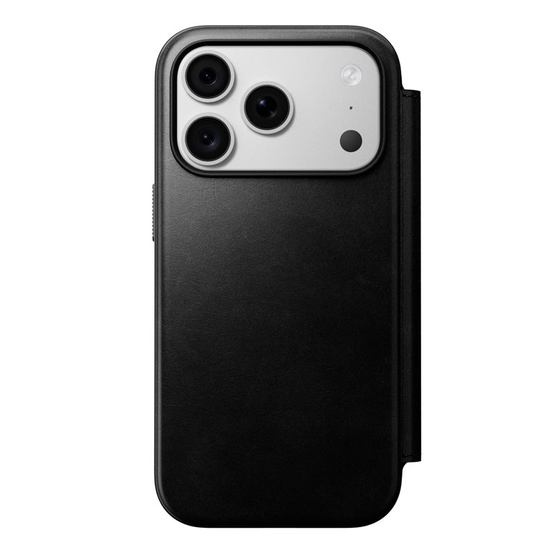 Folio Modern Cuir Horween iPhone 18 Pro / 17 Pro Noir