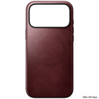 Coque Modern Horween cuir iPhone 18 Pro Max / 17 Pro Max Burgundy