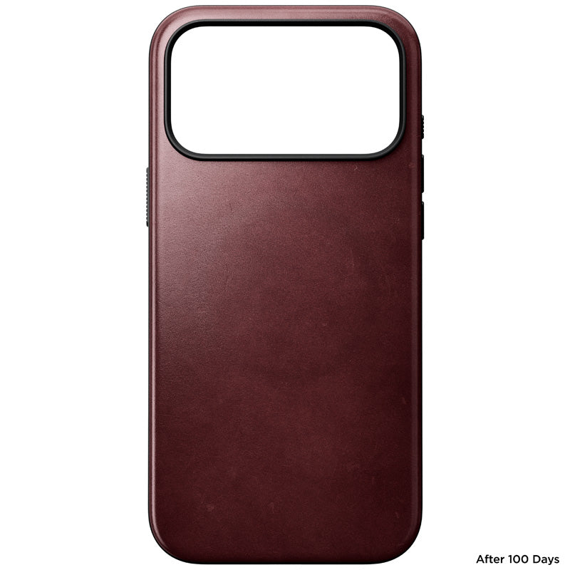 Coque Modern Horween cuir iPhone 18 Pro Max / 17 Pro Max Burgundy