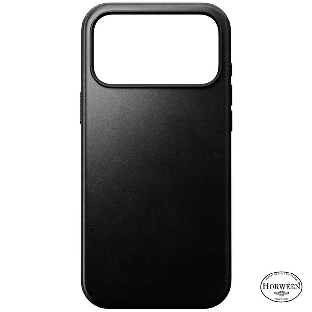 Coque Modern Horween cuir iPhone 18 Pro Max / 17 Pro Max Noir