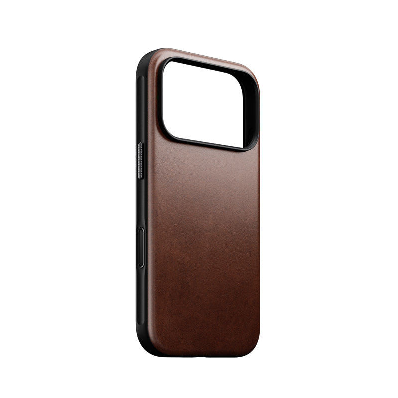 Coque Modern Horween cuir iPhone 18 Pro / 17 Pro Rustic Brown