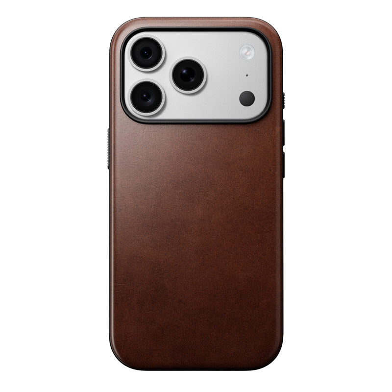 Coque Modern Horween cuir iPhone 18 Pro / 17 Pro Rustic Brown