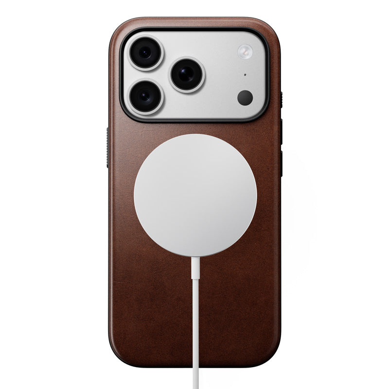 Coque Modern Horween cuir iPhone 18 Pro / 17 Pro Rustic Brown