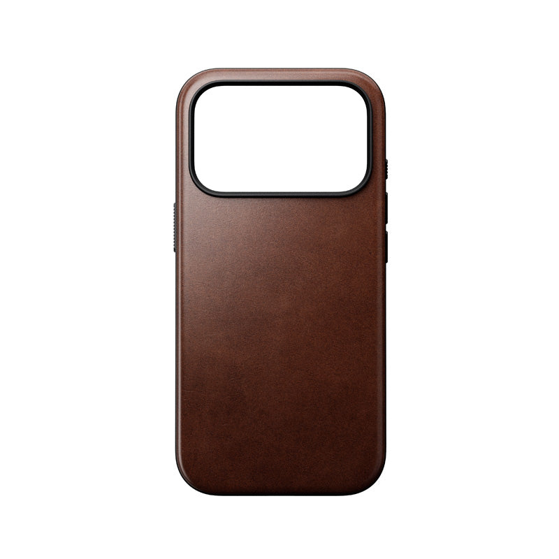 Coque Modern Horween cuir iPhone 18 Pro / 17 Pro Rustic Brown