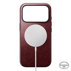 Coque Modern Horween cuir iPhone 18 Pro / 17 Pro Burgundy