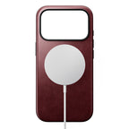 Coque Modern Horween cuir iPhone 18 Pro / 17 Pro Burgundy
