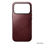Coque Modern Horween cuir iPhone 18 Pro / 17 Pro Burgundy