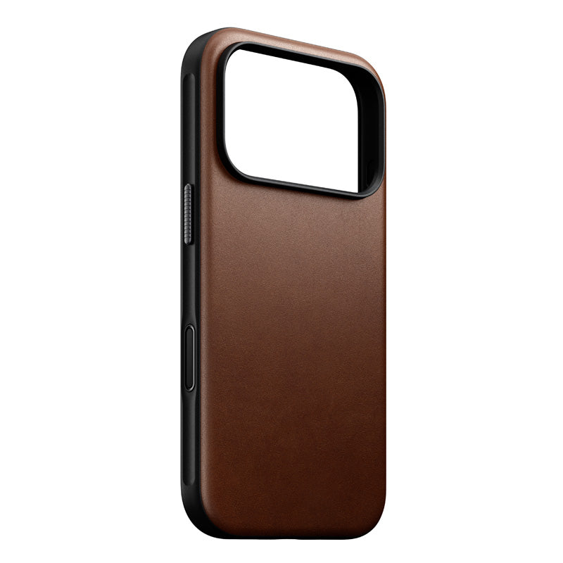 Coque Modern cuir iPhone 18 Pro / iPhone 17 Pro Rustic Brown