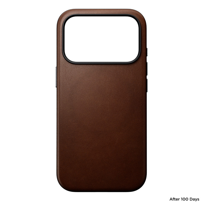 Coque Modern cuir iPhone 18 Pro / iPhone 17 Pro Rustic Brown