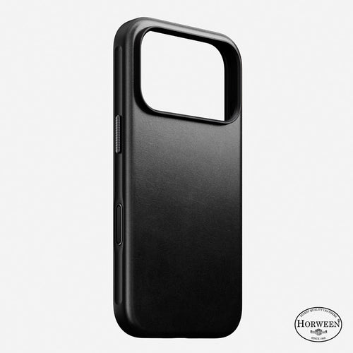 Coque Modern Horween cuir iPhone 18 Pro / 17 Pro Noir