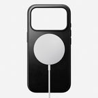 Coque Modern Horween cuir iPhone 18 Pro / 17 Pro Noir