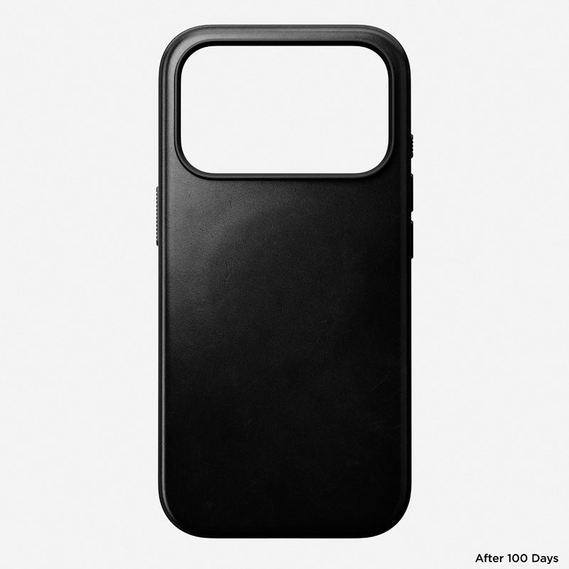 Coque Modern Horween cuir iPhone 18 Pro / 17 Pro Noir