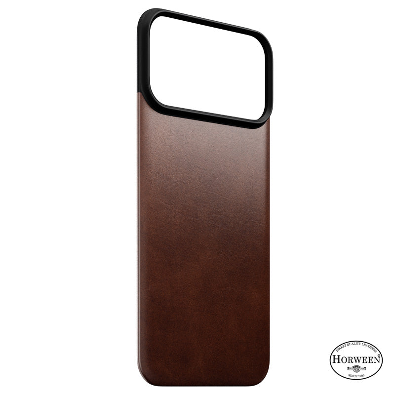 Coque arrière magnétique cuir Horween iPhone 18 Pro Max Rustic Brown