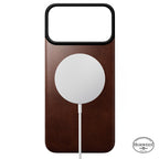 Coque arrière magnétique cuir Horween iPhone 18 Pro Max Rustic Brown