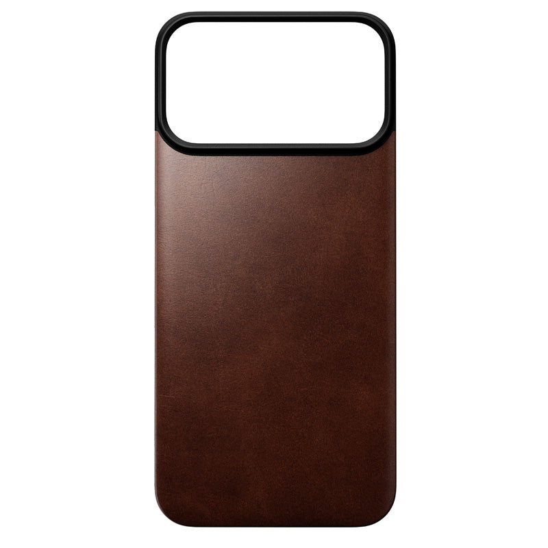 Coque arrière magnétique cuir Horween iPhone 18 Pro Max Rustic Brown