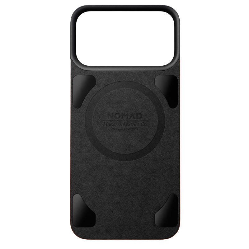 Coque arrière magnétique cuir Horween iPhone 18 Pro Max Rustic Brown