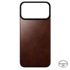 Coque arrière magnétique cuir Horween iPhone 18 Pro Max Rustic Brown