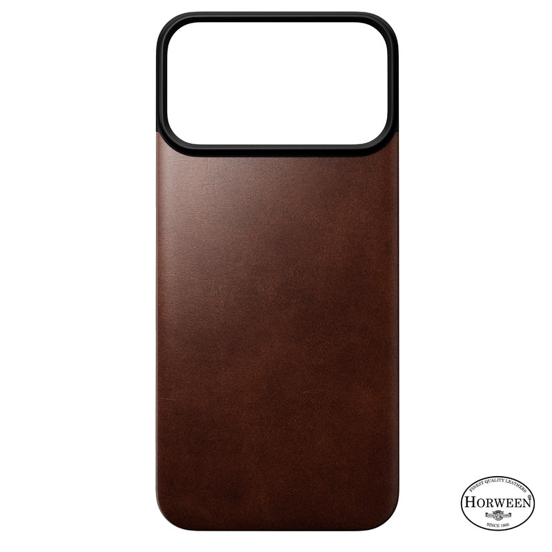 Coque arrière magnétique cuir Horween iPhone 18 Pro Max Rustic Brown