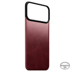 Coque arrière magnétique cuir Horween iPhone 18 Pro Max Burgundy