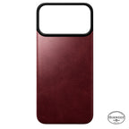 Coque arrière magnétique cuir Horween iPhone 18 Pro Max Burgundy