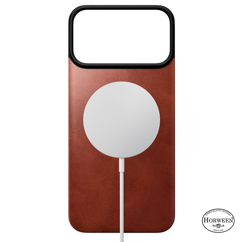Coque arrière magnétique cuir Horween iPhone 18 Pro Max Olde Dublin