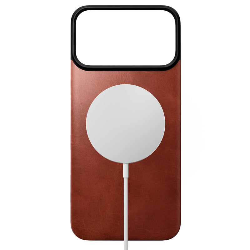 Coque arrière magnétique cuir Horween iPhone 18 Pro Max Olde Dublin