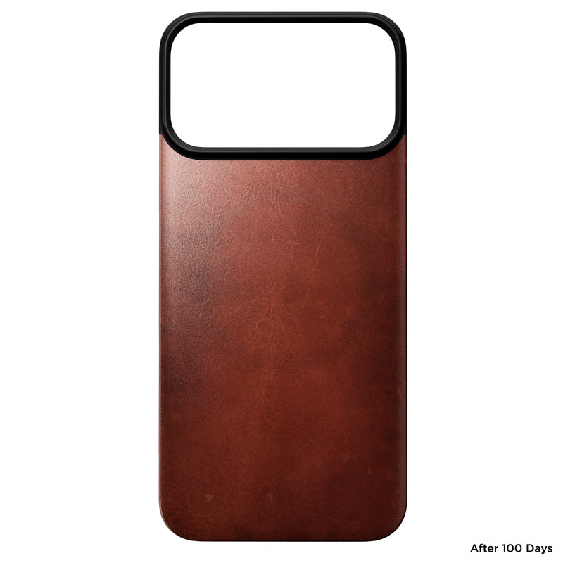 Coque arrière magnétique cuir Horween iPhone 18 Pro Max Olde Dublin