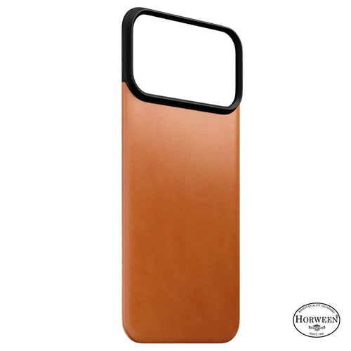 Coque arrière magnétique cuir Horween iPhone 18 Pro Max / 17 Pro Max Saddle