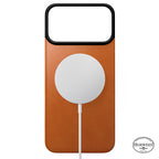 Coque arrière magnétique cuir Horween iPhone 18 Pro Max Saddle