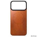 Coque arrière magnétique cuir Horween iPhone 18 Pro Max Saddle