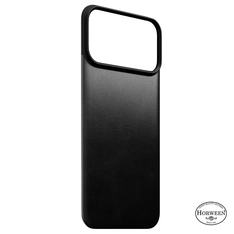 Coque arrière magnétique cuir Horween iPhone 18 Pro Max Noir
