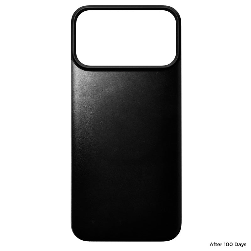 Coque arrière magnétique cuir Horween iPhone 18 Pro Max Noir