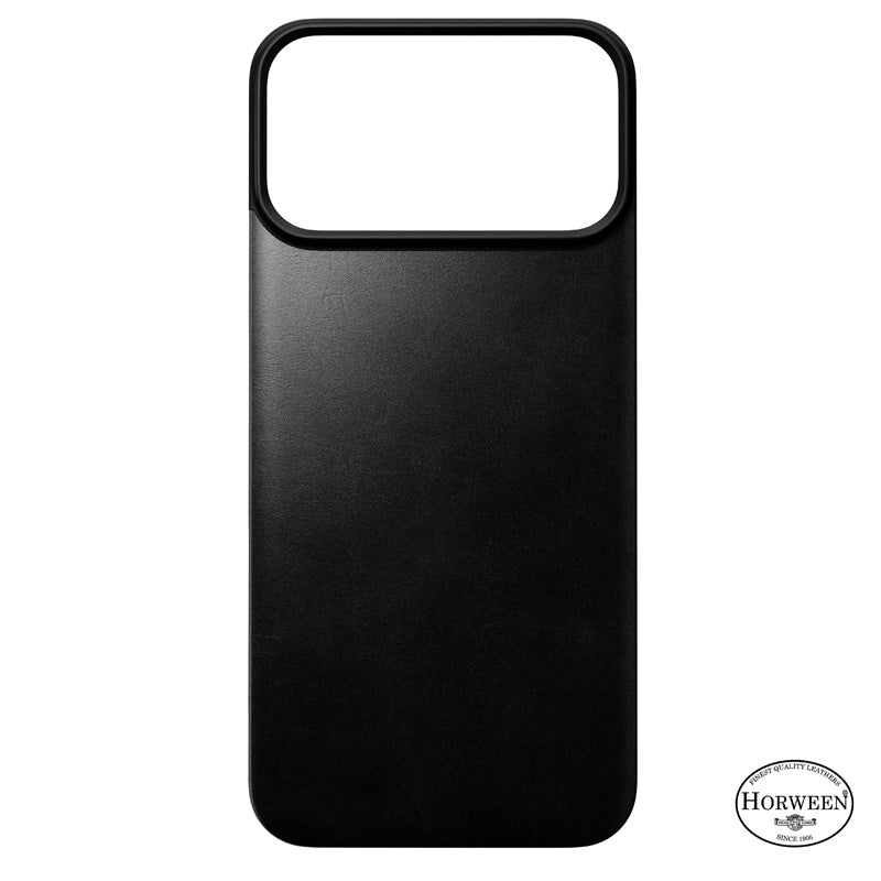 Coque arrière magnétique cuir Horween iPhone 18 Pro Max Noir