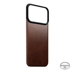 Coque arrière magnétique cuir Horween iPhone 18 Pro Rustic Brown