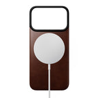 Coque arrière magnétique cuir Horween iPhone 18 Pro Rustic Brown