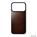 Coque arrière magnétique cuir Horween iPhone 18 Pro Rustic Brown