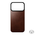Coque arrière magnétique cuir Horween iPhone 18 Pro Rustic Brown