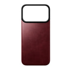 Coque arrière magnétique cuir Horween iPhone 18 Pro Burgundy