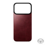 Coque arrière magnétique cuir Horween iPhone 18 Pro Burgundy