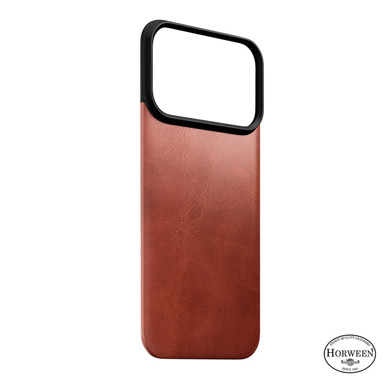 Coque arrière magnétique cuir Horween iPhone 18 Pro Olde Dublin