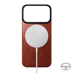 Coque arrière magnétique cuir Horween iPhone 18 Pro Olde Dublin